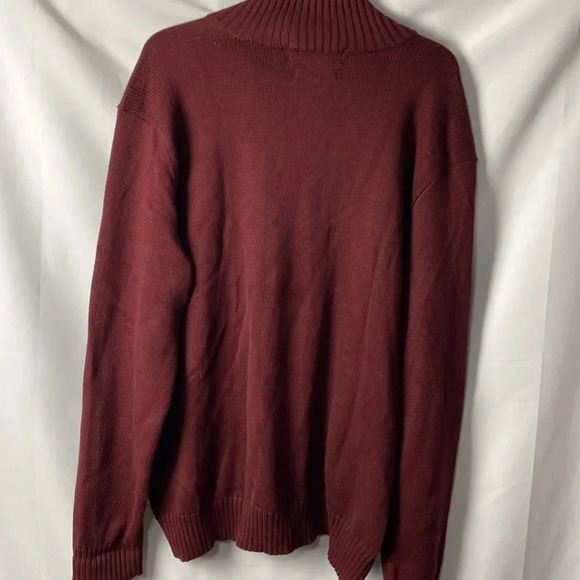 POLO BY RALPH LAUREN MENS SIZE LARGE 100% COTTON 3/4 ZIP SWEATER WINE COLOR EUC - Picture 12 of 14